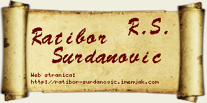 Ratibor Surdanović vizit kartica